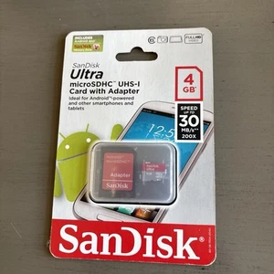 Standisk 4GB Ultra MicroSDHC uHS-1 Card With adapter - Picture 1 of 2