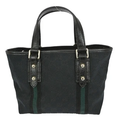 GUCCI BLACK CANVAS GG TOTE HANDBAG 139261 273048 YQ02446 - image 1 of 4