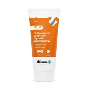 The Derma Co 1% Hyaluronic Sunscreen Aqua Gel SPF 50 For Unisex 80g Free Ship - Picture 1 of 8