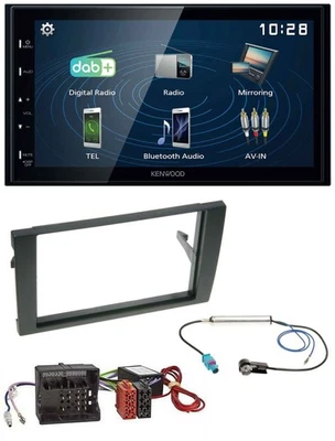 Kenwood 2DIN Bluetooth MP3 USB DAB Autoradio für Audi A4 B7 04-08 Aktivsystem MO - Bild 1 von 4