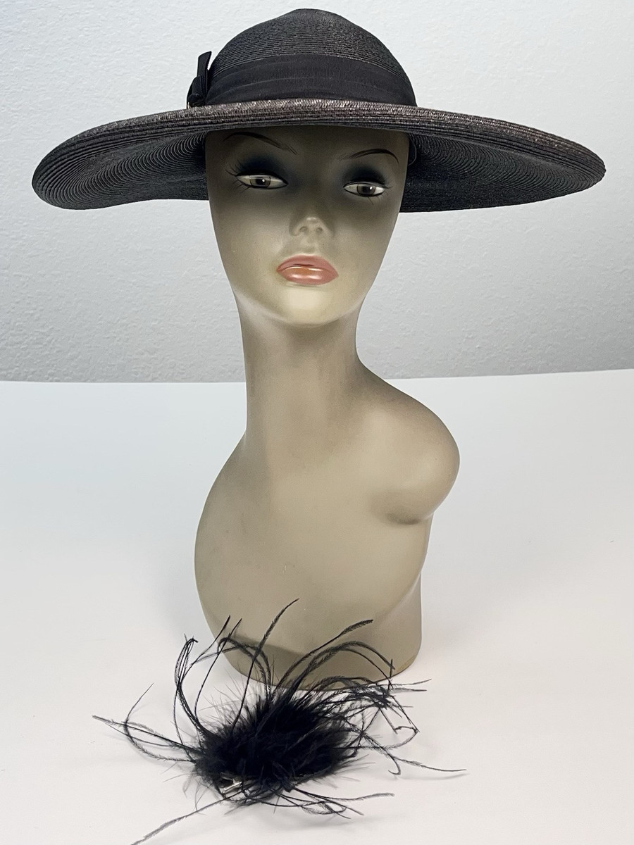 Wide Brim Black Original Vintage Hats for Women for sale | eBay Wide Brim Black Original Vintage Hats for Women for sale | eBay