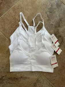 Maidenform Girls White Sport Bra Size Medium-Set Of 3-NWT - Picture 1 of 6