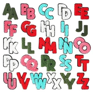 52 Pcs 1" Iron On Letters for Clothing, 2 Sets A-Z Chenille Patches, 5 Colors - Picture 1 of 10