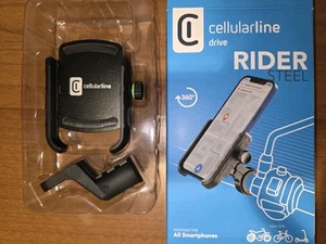 Cellularline Rider Steel Universale Supporto Smartphone in Alluminio Bici Moto  - Foto 1 di 3