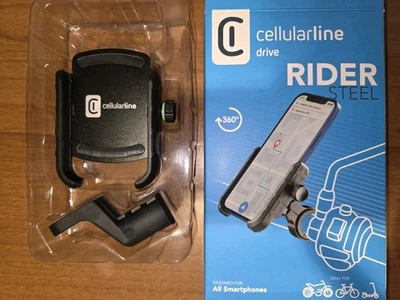 Cellularline Rider Steel Universale Supporto Smartphone in Alluminio Bici Moto  - Immagine 1 di 3