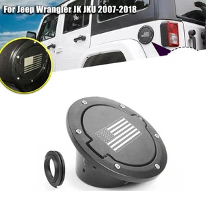 Fuel Filler Door Cover Gas Tank Cap Black 6inch For Jeep Wrangler JK 07-18 A - Bild 1 von 8