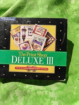 The Print Shop Deluxe III 1997 Broderbund PC Software 2 CD Set Complete - Image 1 of 4