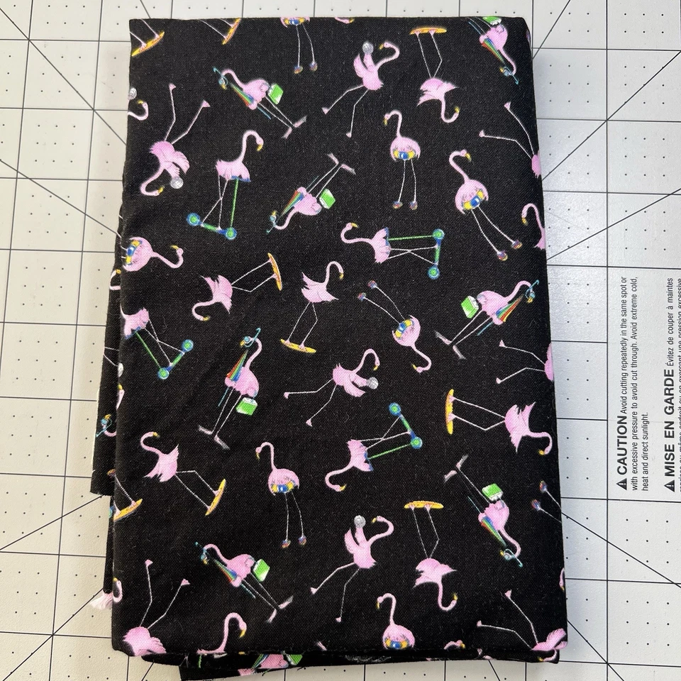 Oh So Flamingo Cotton fabric by Anne Ormsby for Clothworks 29”L X 40”W - Image 1 of 1