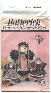 BUTTERICK 6310 BETH & JENNIFER DOLLS & CLOTHING UNCUT 1992 - Picture 1 of 3