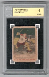 1951-52 Parkhurst #47 Harry Lumley Black hawks Rookie ACA 1 (Poor) - Picture 1 of 2