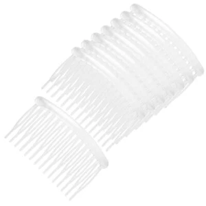 8 PIEZAS clips para peine de plástico transparente, accesorios para el cabello hágalo usted mismo con 15 dientes para mujer - Imagen 1 de 8