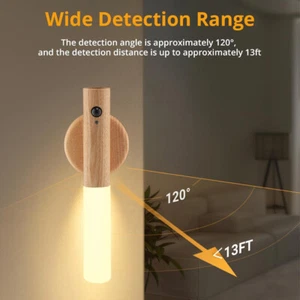 US Wireless Motion Sensor Light Magnetic Holder Wall LED Lamp Rechargeable Room - Picture 1 of 14