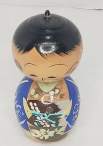 VINTAGE 4" KOKESHI DOLL IN KIMONO - Picture 1 of 8