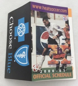 Calendario de bolsillo de fútbol sala Harrisburg Heat NPSL 2000-01 - Cruz azul - Imagen 1 de 1