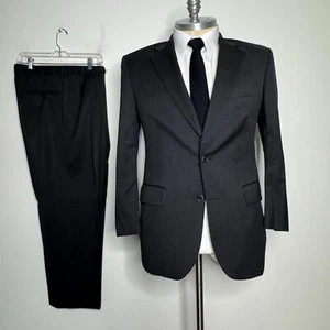 Brooks Brothers Vintage Men's Suit 42S Gray Solid Wool Two-Piece Pants 32W - Picture 1 of 16