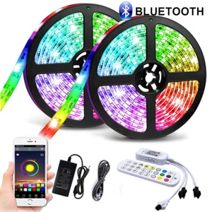 LED Strip light RGB IC Dream Color 12V Rainbow Effect Color Changing Bluetooth - Picture 1 of 12