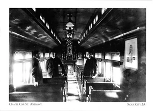 Cartolina Cappella Auto Sant'Antonio Sioux Città Iowa - Foto 1 di 4