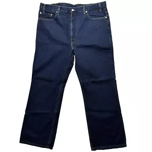 Jeans De Colección Levi's 517 Para Hombre 42 X 30 Azul Denim 100% Algodón Lavado Oscuro Bootcut Pierna - Imagen 1 de 8