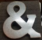 Hobby Lobby Home Décor Large Galvanized Industrial Metal Ampersand "And" Sign.