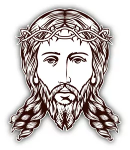 Gesicht Jesu Religion Auto Autoaufkleber Aufkleber - ''GRÖSSEN'' - Bild 1 von 1