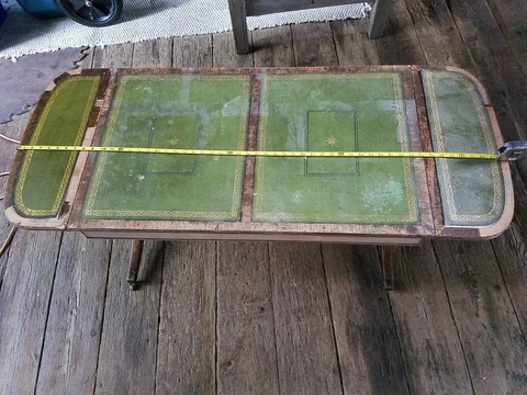 Antique English Coffee Or Side Table with drop leaf Cover