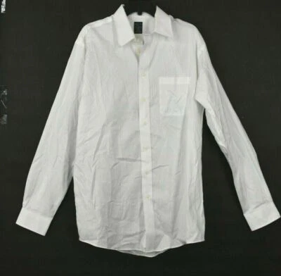 Joseph & Feiss Mens White Long Sleeve Shirt Cotton No Iron Front Pocket Size 16 - Image 1 of 4