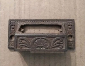 Vtg Antique Eastlake Victorian Cast Iron Apothecary Bin Pull 1800s Drawer Door - Picture 1 of 3
