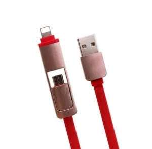 2 in 1 Data Micro USB Fast Charger Charging Cable For iPhone Android Samsung - Picture 1 of 17