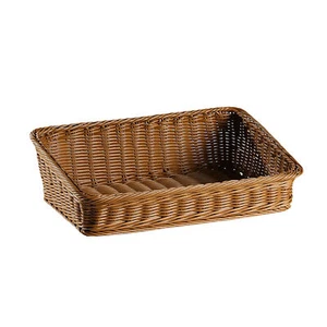Hand-woven Rattan Wicker Basket Fruit Snack Bread Basket Cosmetic Storage Box - Picture 1 of 12