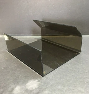 80's Vintage Smoked lexan plexi glass Computer Dot Matrix Printer Stand / Riser - Photo 1/10
