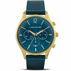 Lancaster Paris MLP003L/YG/CL Heritage 42mm light blue gold Women's Watch NEW - Picture 1 of 1