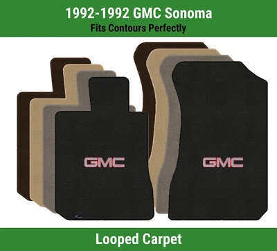 Alfombrillas delanteras Lloyd Classic Loop para GMC Sonoma '92 con logotipo GMC 1 plateado/rojo Foto 1 de 4
