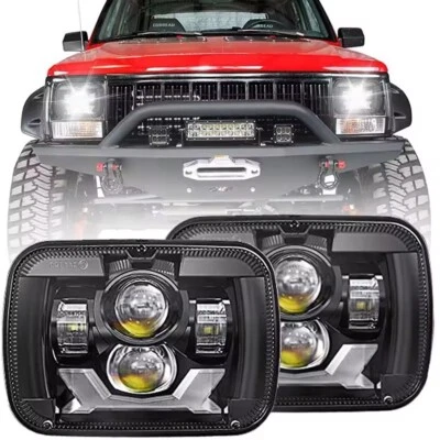 5x7" LED Quadratisch Scheinwerfer Blinklicht für Wrangler YJ Cherokee XJ Toyota - Bild 1 von 4