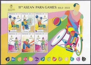Indonesia - Indonesie Issue 2022 (MS 3799-3804) Sport for Disabled Persons - Picture 1 of 1