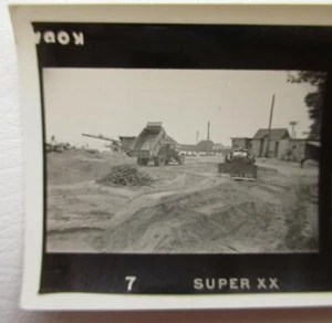 Brückenbau Lastkahnverlegung Stahlrohr Schwermaschinen Super XX Fotobeleg - Bild 1 von 6