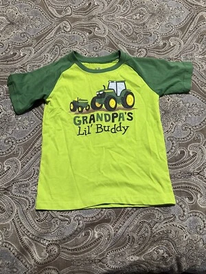 CAMISETA JOHN DEERE NIÑOS VERDE Y AMARILLO MANGA LARGA TALLA 4 Grandpa’s Buddy Foto 1 de 3