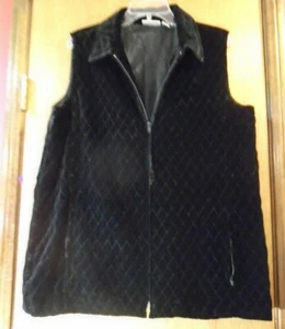 Chico's Black Rayon and Silk Vest Size M - Picture 1 of 6