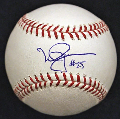 🔷 MARK MCGWIRE #25 INSCRIPTION SIGNED MLB SELIG BASEBALL PSA/DNA NUMBER 25 COA - Image 1 of 4