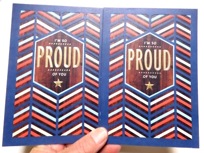 2 Cards Hallmark Military While Your Away I'm so Proud of You - Image 1 of 4