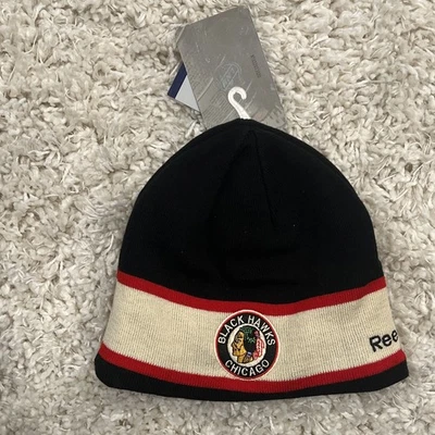 Gorro reversible clásico de invierno Chicago Blackhawks 2009 nuevo con etiquetas nuevo Foto 1 de 4