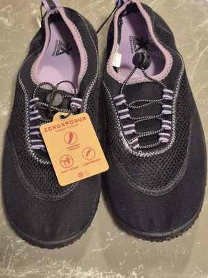 Zapatos de agua para mujer ZeroXposur, talla 11 negros y morados Foto 1 de 4