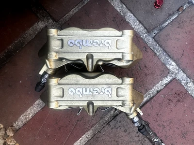 GEN 2-- 2012-2014 BMW S1000RR FRONT BRAKE GOLD OEM BREMBO CALIPER SET - Image 1 of 4
