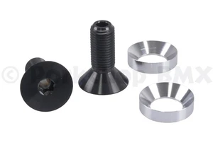 3/8" X 24T HOLLOW bicycle BMX crank spindle bolts fits Profile (PAIR) - TITANIUM - Picture 1 of 1