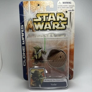 Star Wars Clone Wars Yoda Army Of The Republic Hasbro 2003 Action Figure Jedi - Picture 1 of 3