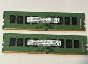 32GB 2x16GB DDR4 2133MHz SK-Hynix UDIMM HMA82GU6MFR8N-TF Desktop Memory RAM - Picture 1 of 2