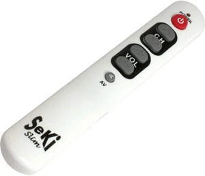 "Control remoto universal BOTÓN GRANDE SEKI DELGADO blanco para niños y personas mayores ""REINO UNIDO""" - Imagen 1 de 1