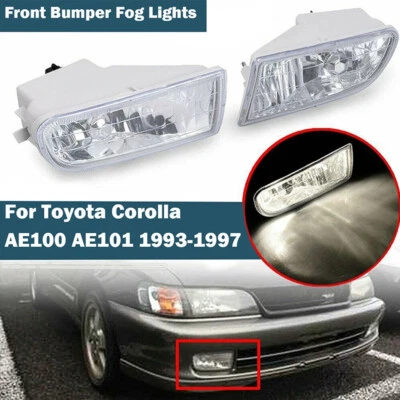 For Toyota Corolla 1993-1997 Front Bumper Fog Light Halogen Lamp Set Left+Right Foto 1 de 4