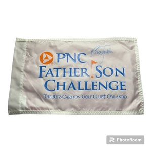NICK FALDO Authentic Signed Autograph PNC FATHER SON Tournament Pin Flag COA ASC - Picture 1 of 2