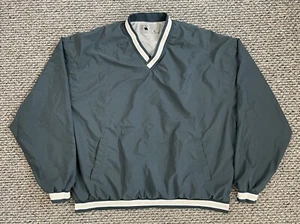 Vintage Russell Athletic Windbreaker Adult 2XL Lined Pocket 90s Pullover Jacket - Picture 1 of 9