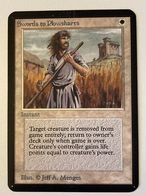 Magic the Gathering MTG Alpha  SWORDS TO PLOWSHARES LP(Beta Bob) - Image 1 of 4